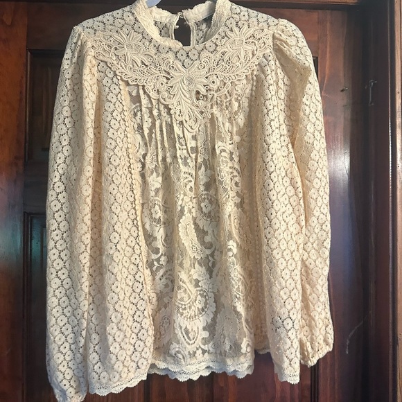 Elegant Cream Lace Blouse by Torrid - Picture 2 of 2